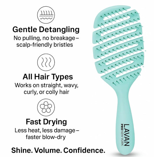 Flex Detangling Hair Brush (Turquoise)