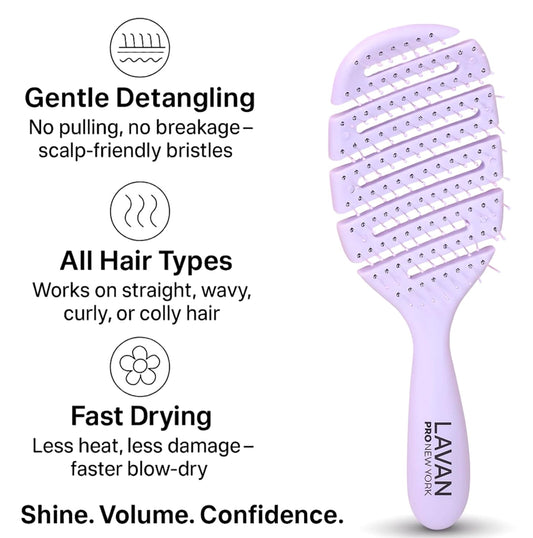 Flex Detangling Hair Brush (Purple)