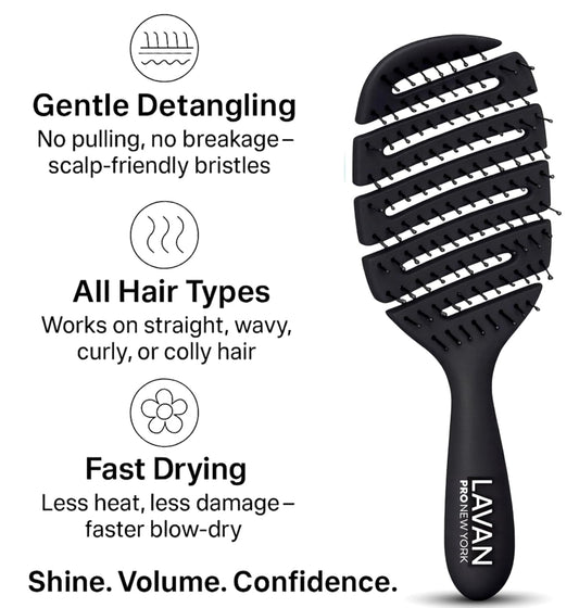 Flex Detangling Hair Brush (Black)