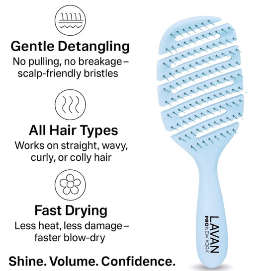 Flex Detangling Hair Brush (BABY BLUE)
