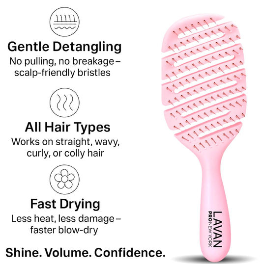 Flex Detangling Hair Brush (BABY PINK)